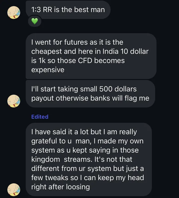 Instagram DM: grateful, built his own system from the streams